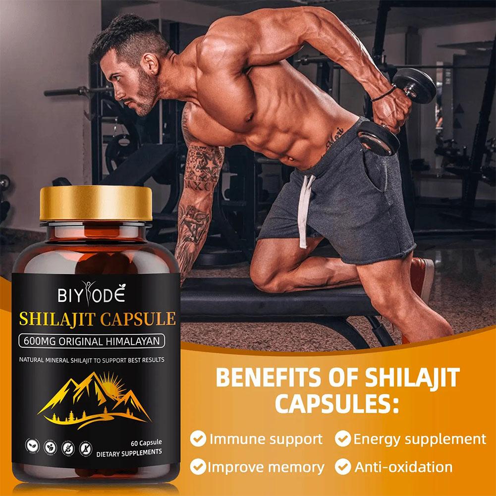 Shilajit | Estratto puro al 100% | 60 capsule 600mg ORIGINALE HIMALAYAN