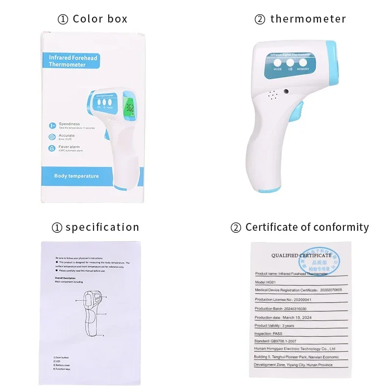Termometro Digitale Infrarossi per Febbre: Misura Temperatura Bambini e Adulti, Portatile e Preciso - GCStore360