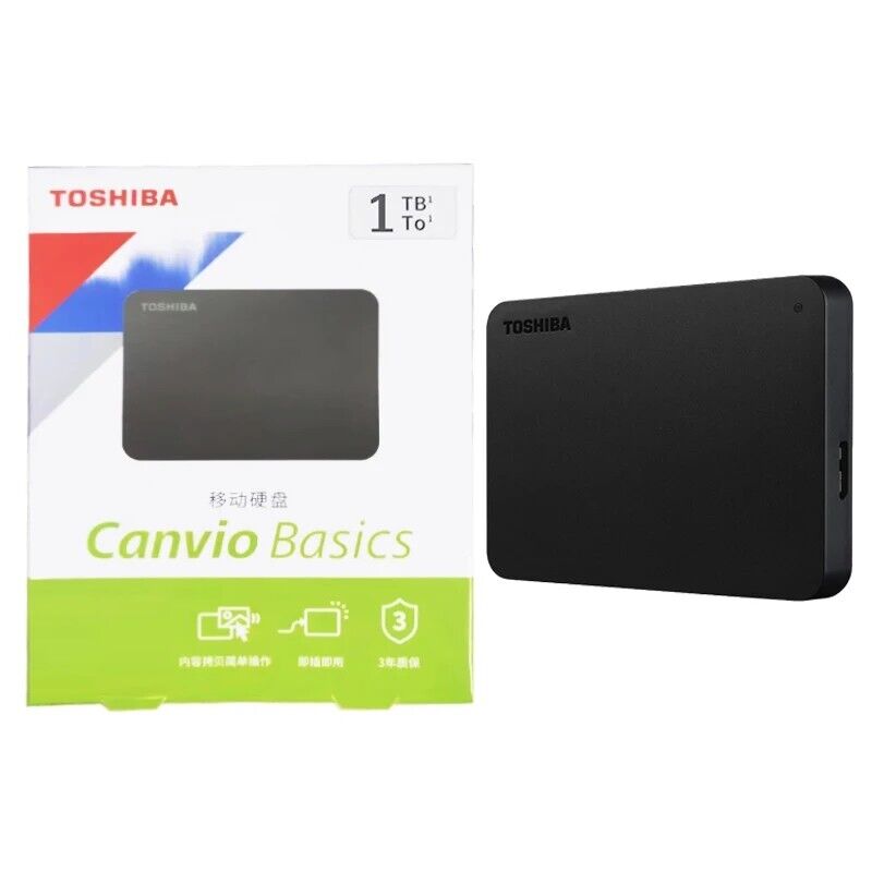 HD HARD DISK ESTERNO 1TB TOSHIBA 2.5 1TB USB 3.0 CANVIO NERO HDTB510EK3AA 1000GB