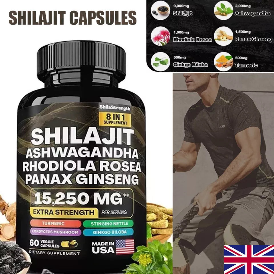 Shilajit--Multivitaminico al muschio marino e combinazione energetica--COMPRESSE