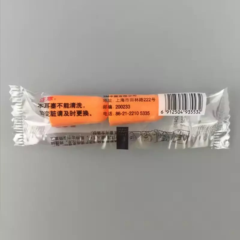 100 tappi per orecchie (50 paia) 3M 1100 ANTI RUMORE LAVORO dormire 35 dB studio