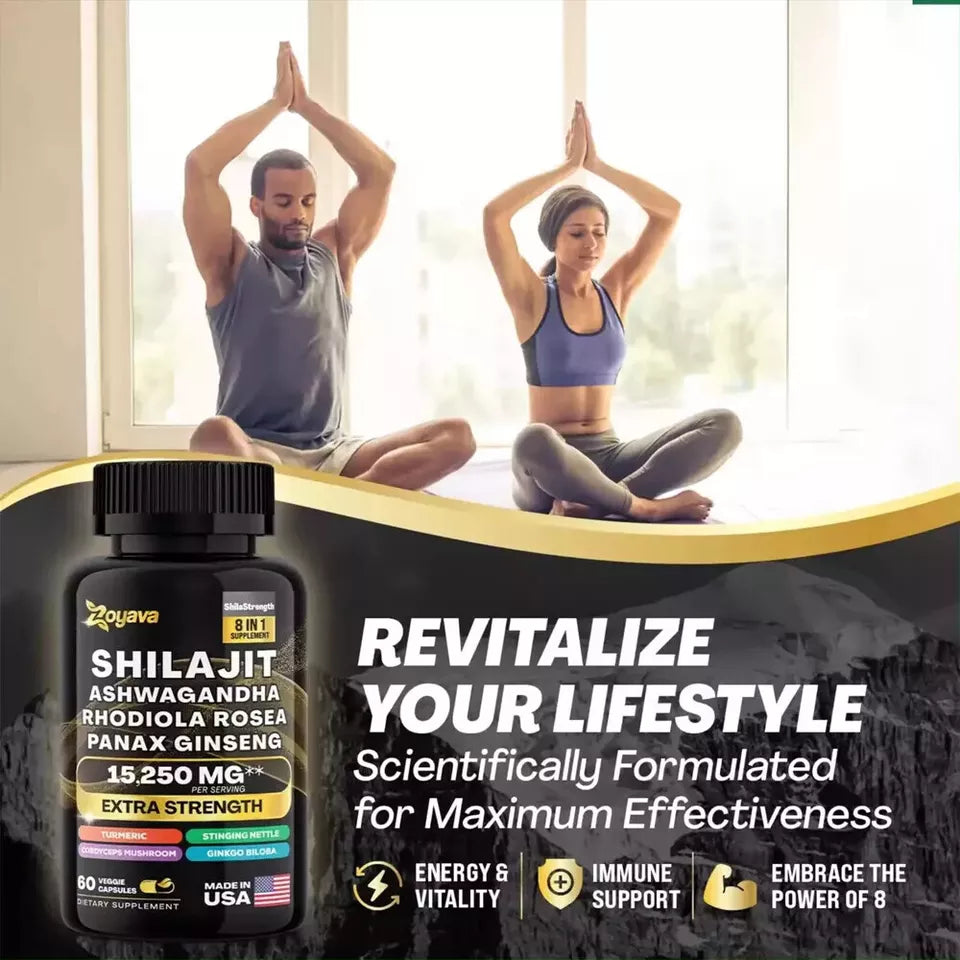 Shilajit--Multivitaminico al muschio marino e combinazione energetica--COMPRESSE
