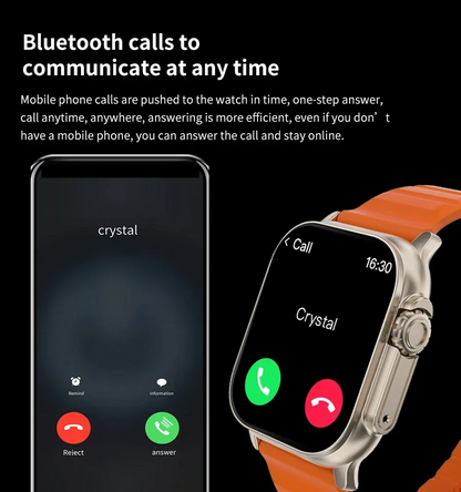 Smartwatch : Astuto, NFC, 49 mm per Uomini e Donne - NERO- - GCStore360