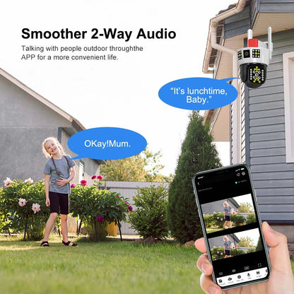 Telecamera WiFi esterna da 12mp 6K tre schermi 5X Zoom Motion Tracking-360° - GCStore360