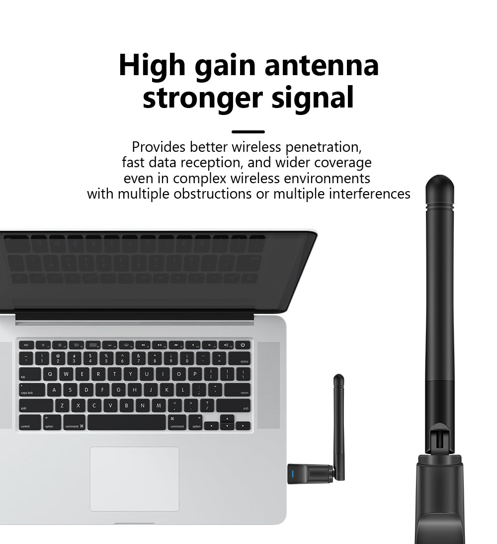 Scheda di rete Wireless Mini Adapter USB 150Mbps WiFi ricevitore Antenna 802.1 - GCStore360