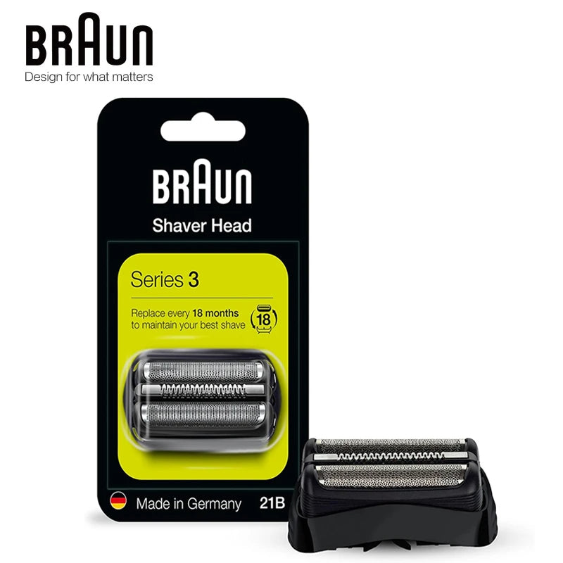 Original Braun Ersatz Scherkopf für Rasierer Series 3 Kassette Kombipack 21B - GCStore360