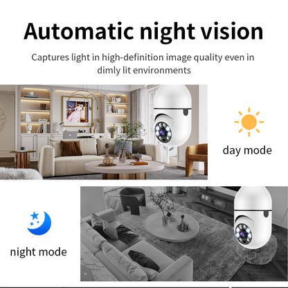Telecamera lampadina Wi-Fi sorveglianza attacco E27 Panoramica 360° 3D HD scheda - GCStore360