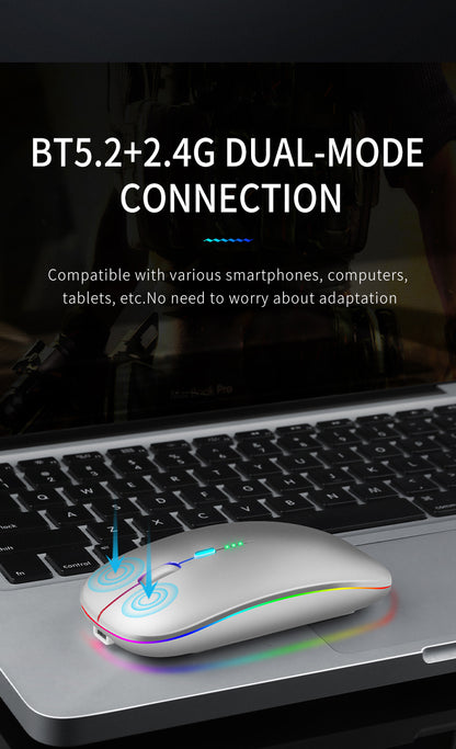 Mouse Charging Luminous 2.4G USB Wirele-Tablet/Phone/Computer Wireless - GCStore360