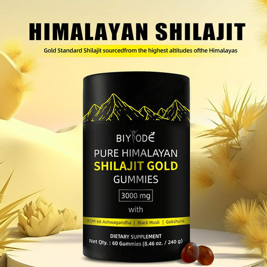 60x Shilajit Himalaya Kapseln Gummis Pures Mumijo Hochdosiert Mineralien Energie