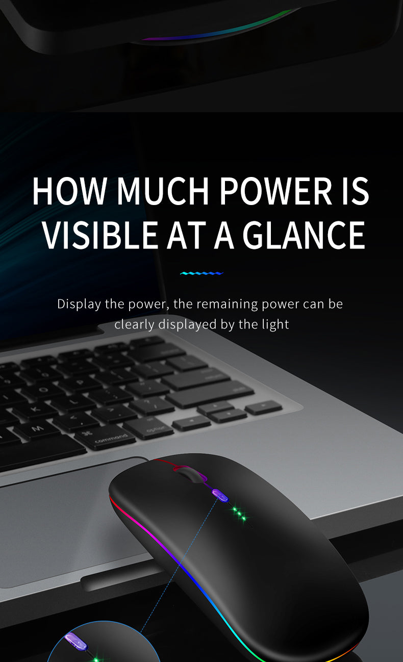 Mouse Charging Luminous 2.4G USB Wirele-Tablet/Phone/Computer Wireless - GCStore360