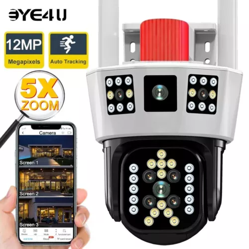 Telecamera WiFi esterna da 12mp 6K tre schermi 5X Zoom Motion Tracking-360° - GCStore360