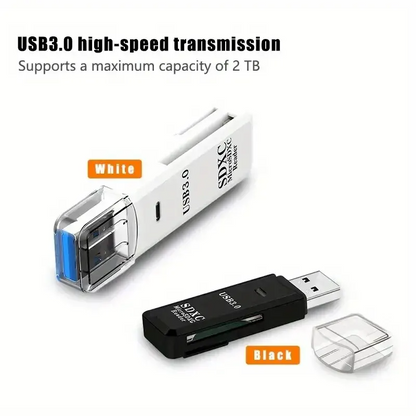 Lettore Di Schede USB 3.0 Di Memoria 2 in 1 , Ad Alta Velocità Cf/Sd/Tf/Xd/Ms/Mi - GCStore360