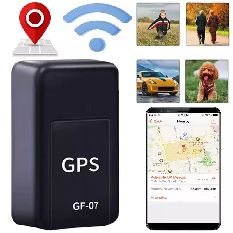 Mini Trasmettitore GPS Tracker Tracciamento in Tempo Reale Veicolo Bambini Cani Impermeabile-