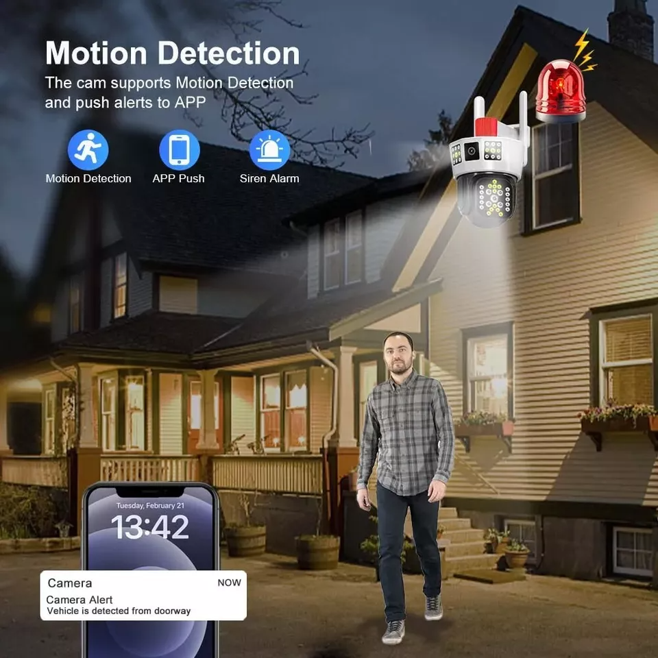 Telecamera WiFi esterna da 12mp 6K tre schermi 5X Zoom Motion Tracking-360° - GCStore360